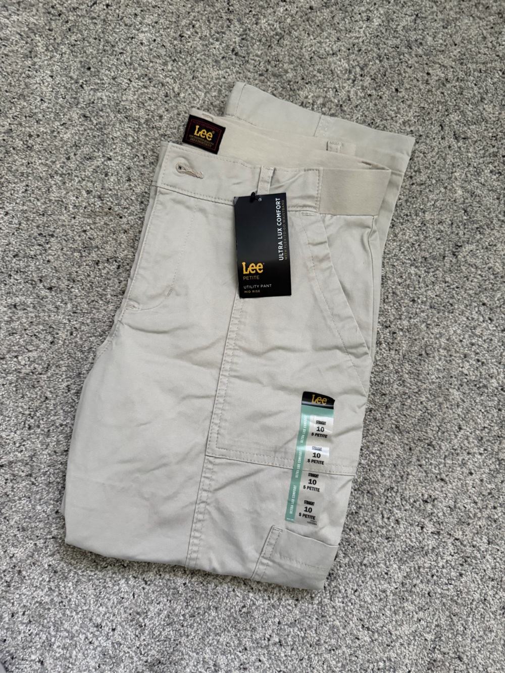 Lee Women's Petite Utility Pants - Light Beige